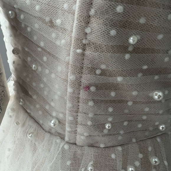 By Watters NWT Macaroon Bridal Bride Mini Dress with Pearls - Picture 14 of 14